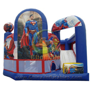 inflatable superman jumping castle